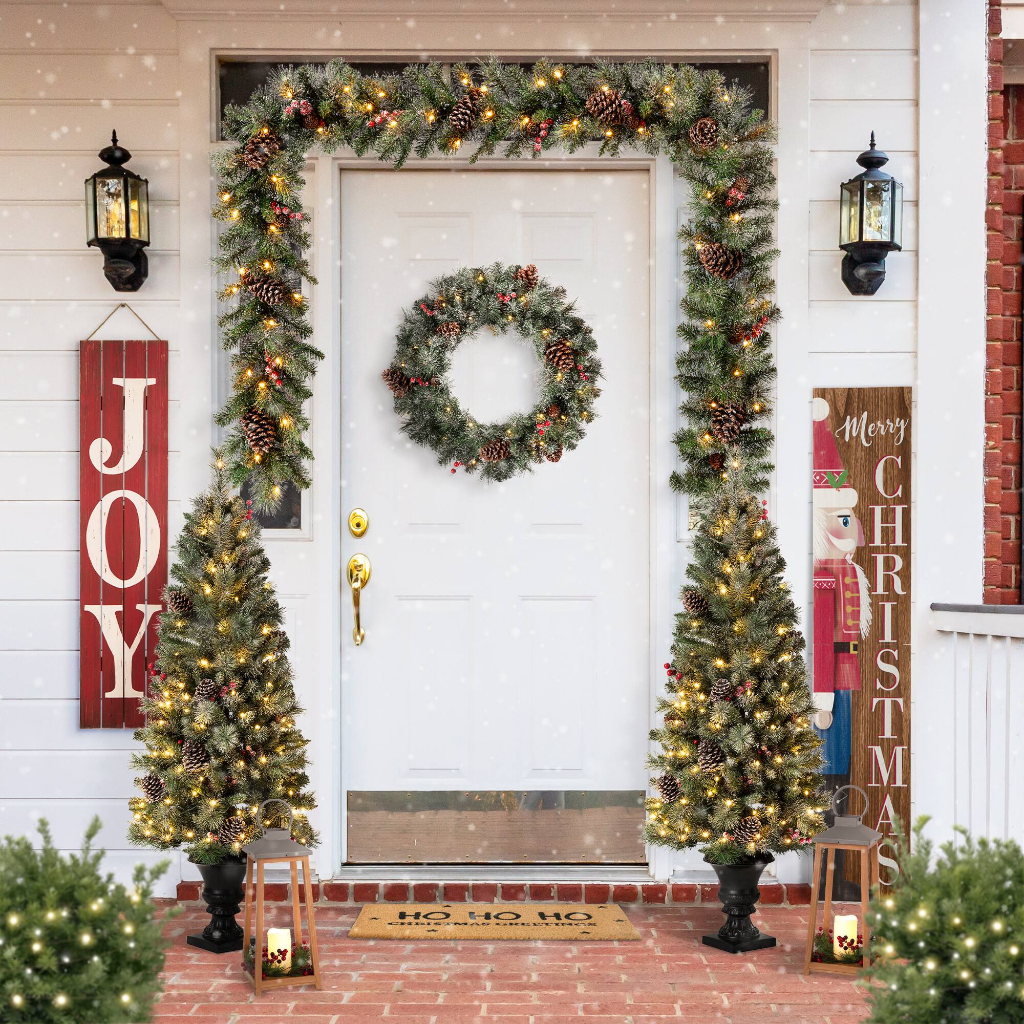 Glitzhome® 5ft. Wooden Nutcracker Porch Sign